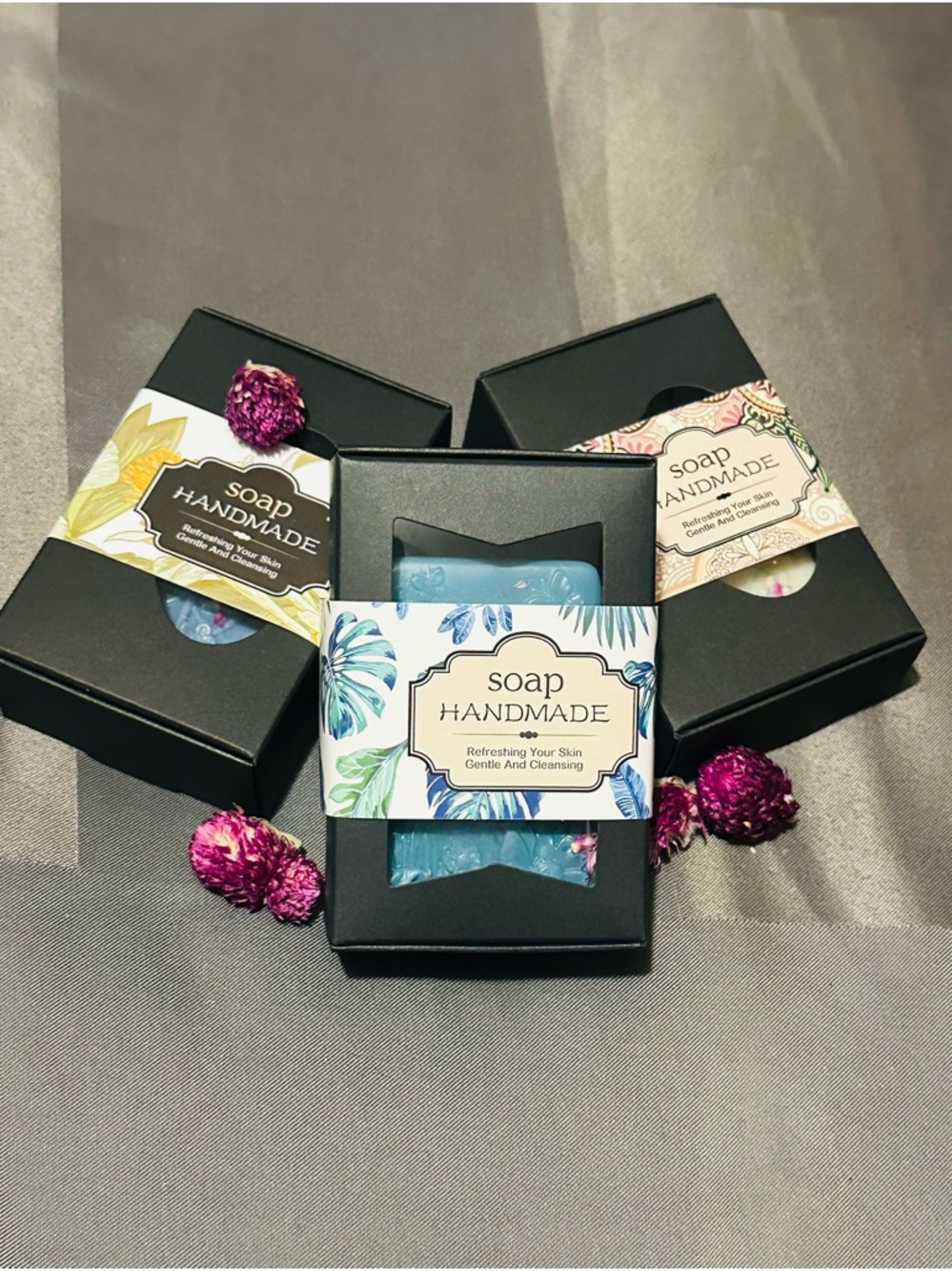 Soap Bar - Blue Floral Scent set of (3)